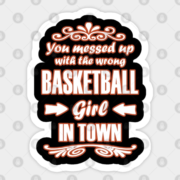 Basketball Hobby Team Gift Girl Basket Sticker by FindYourFavouriteDesign